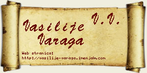 Vasilije Varaga vizit kartica